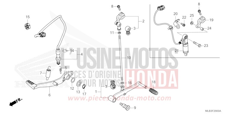 PEDALE de Hornet 750 WOLF SILVER METALLIC (NHD19) de 2026